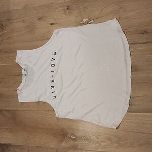 Spiritual Gangster Give Love sleeveless tank muscle tee baby pink L